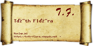 Tóth Flóra névjegykártya