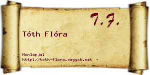 Tóth Flóra névjegykártya